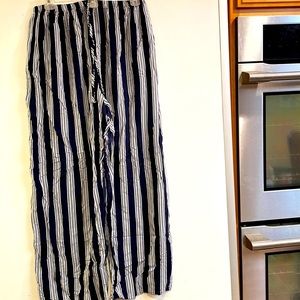 Hi-rise rayon pants